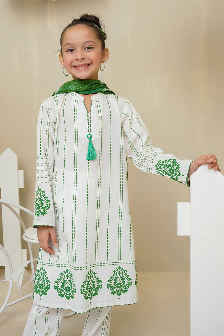 Cotton Printed 3 Pc Suit - Wear Ochre