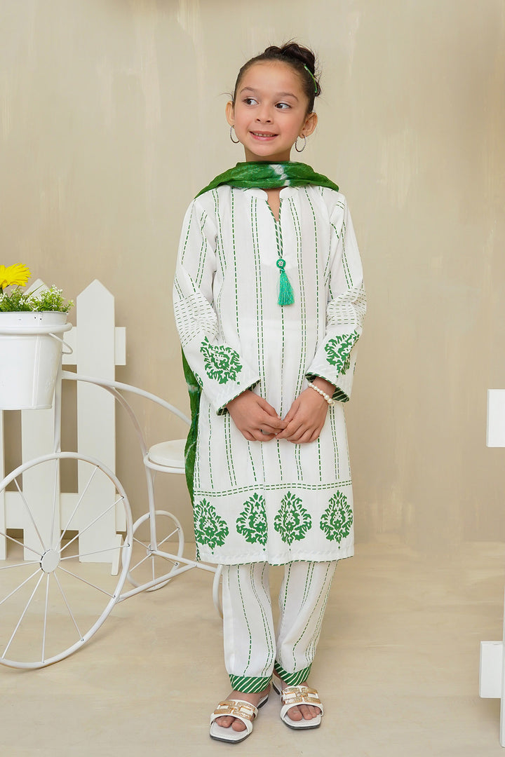 Cotton Printed 3 Pc Suit - Wear Ochre