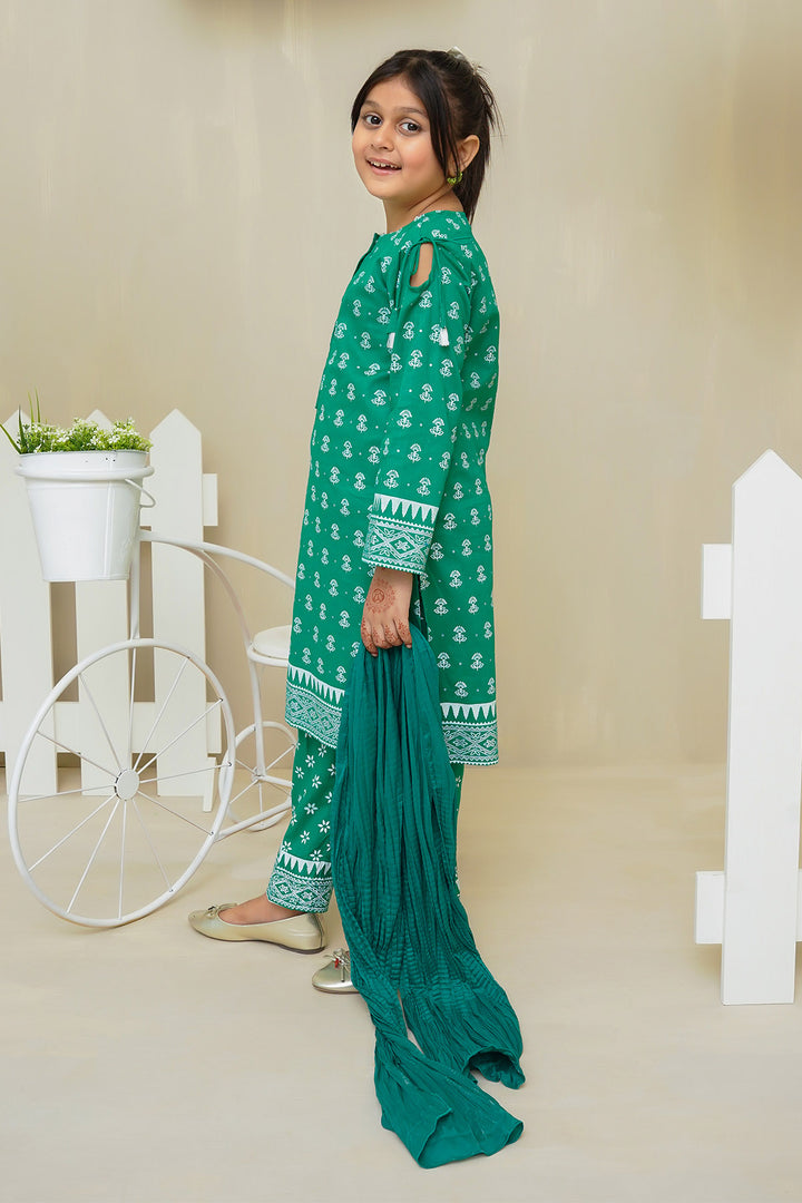 Cotton Printed 3 Pc Suit - Wear Ochre