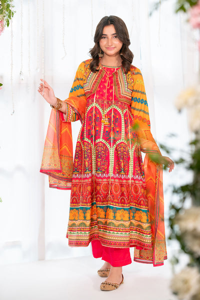 Herringbone Digital Printed 3 Pc Suit