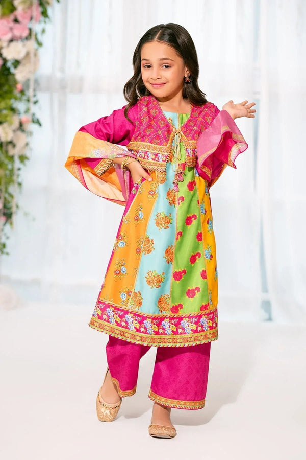Best Herringbone Digital Printed 3 Pc Suit - Wear Ochre -