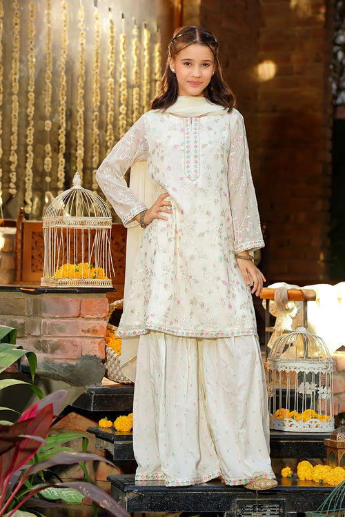 Best Chiffon Embroidered 3 Pc Suit - Wear Ochre -