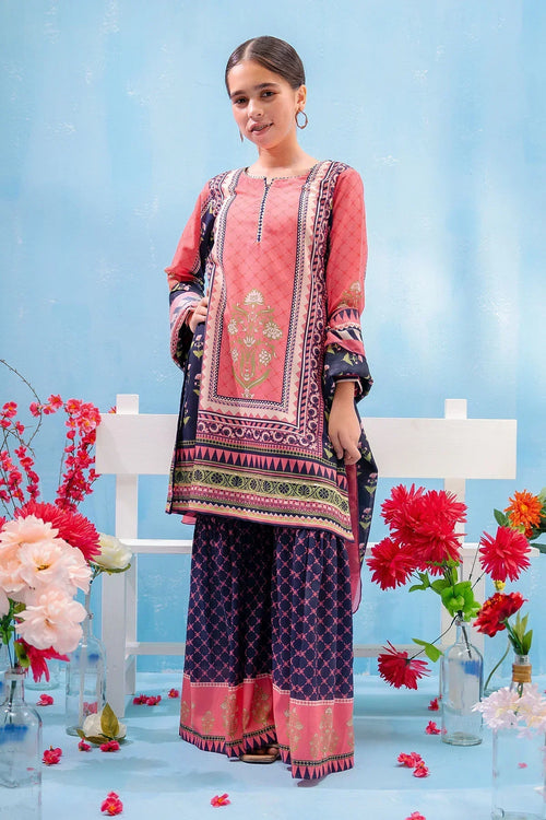 Best Swiss Lawn Digital Printed 3 Pc Suit - Wear Ochre -