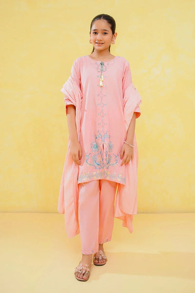 Cotton Embroidered 3 Pc Suit