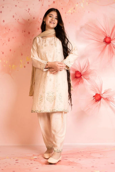 Cey Cotton Embroidered 3 Pc Suit