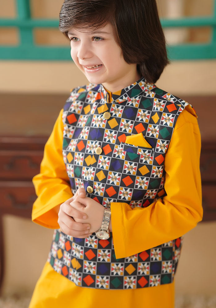 Boys 3 Pc Suit - Wear Ochre