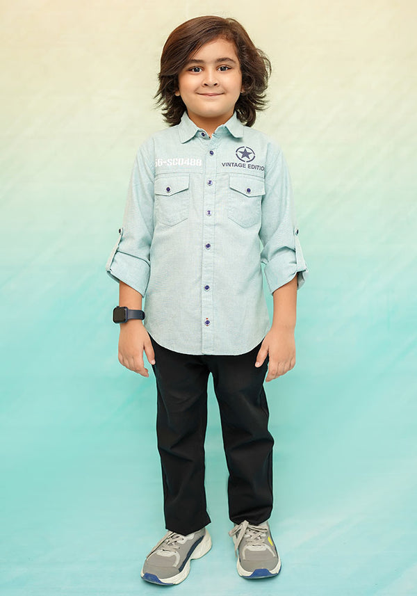 Chambray Cotton Shirt - Wear Ochre