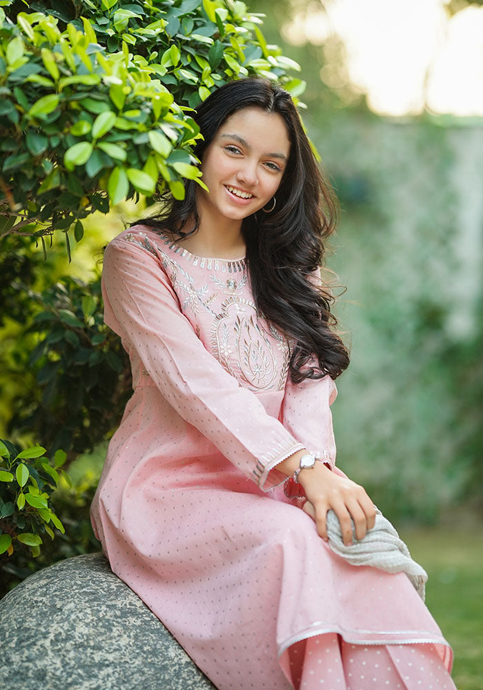 Cotton Embroidered 3 Pc Suit - Wear Ochre