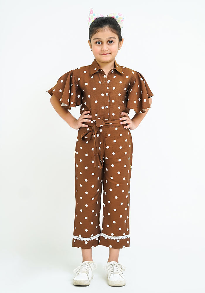 Printed Linen Jumpsuit - Wear Ochre