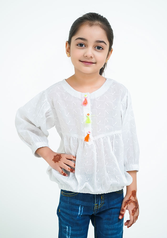 Chikan Kari Top - Wear Ochre