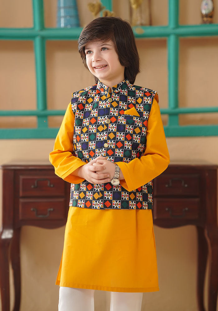 Boys 3 Pc Suit - Wear Ochre