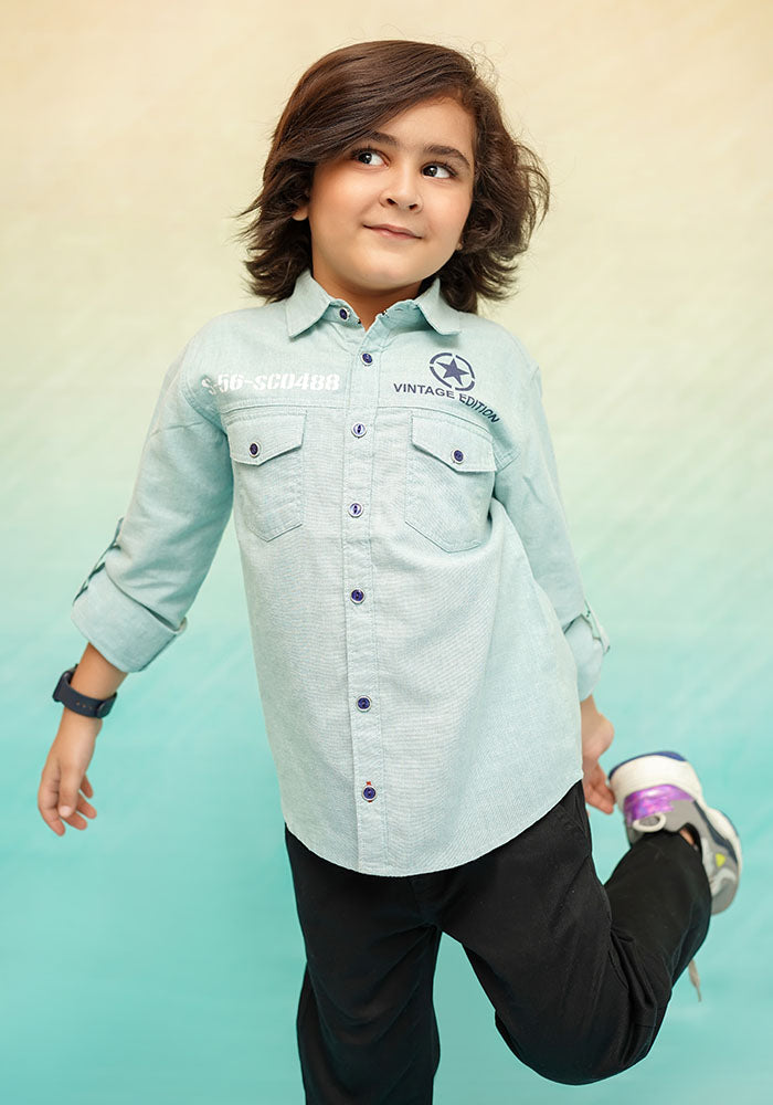 Chambray Cotton Shirt - Wear Ochre
