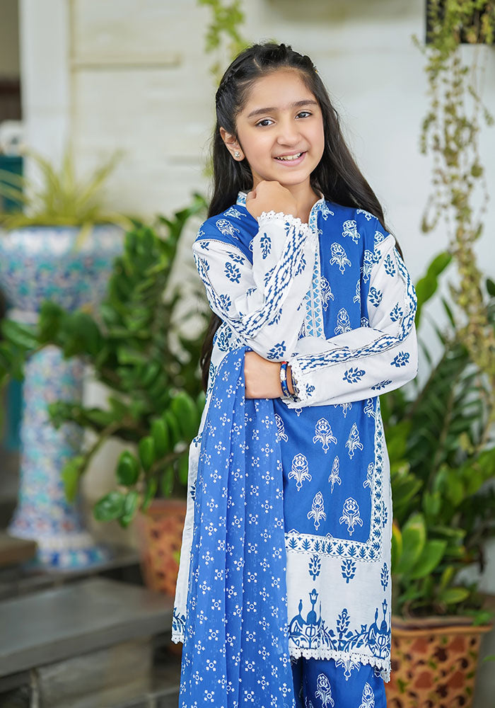 Cotton Printed 3 Pc Suit - Wear Ochre