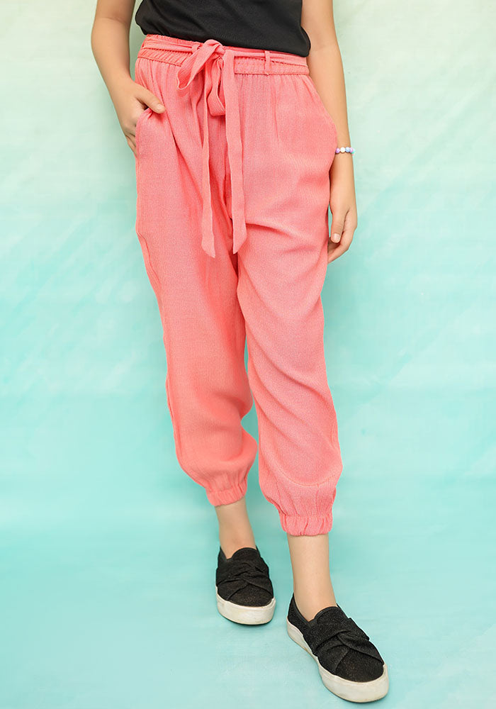 Cotton Crepe Jogger Pants - Wear Ochre