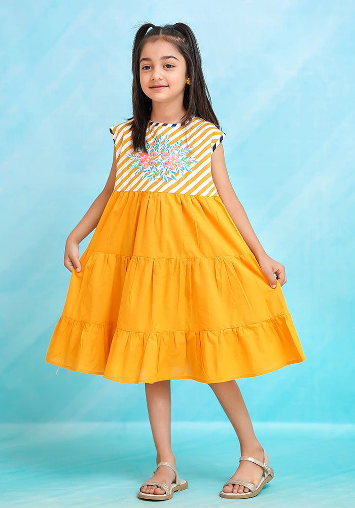 Embroidered Cotton Dress - Wear Ochre