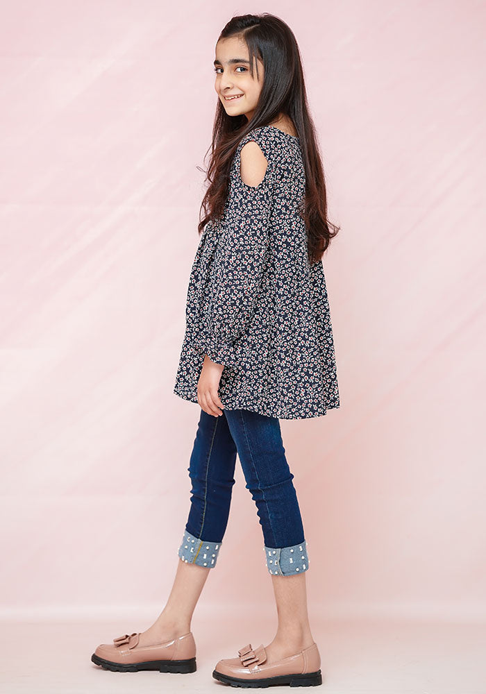 Printed Georgette Top - Wear Ochre