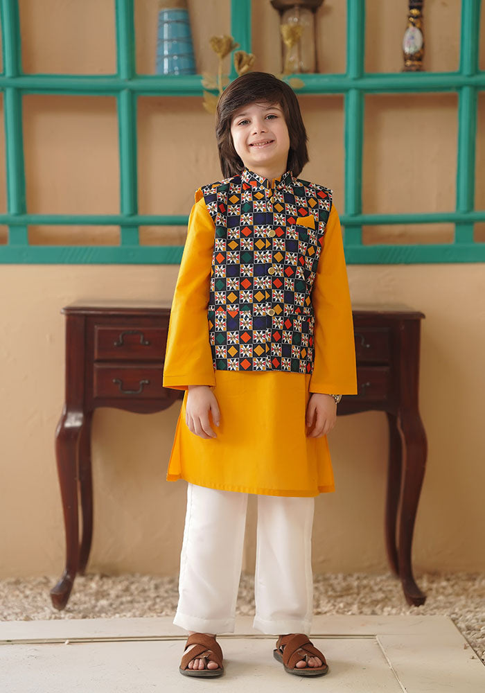 Boys 3 Pc Suit - Wear Ochre
