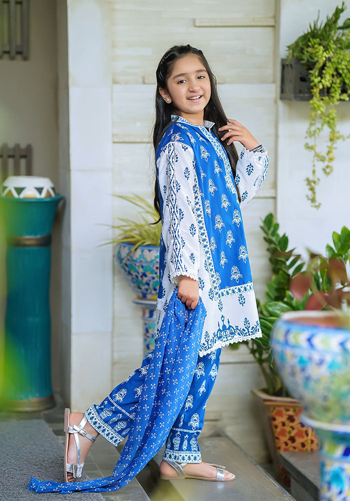 Cotton Printed 3 Pc Suit - Wear Ochre