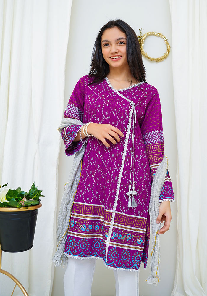 Georgette Printed 3 Pc Suit - Wear Ochre