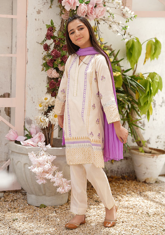 Cotton Printed 3 Pc Suit - Wear Ochre