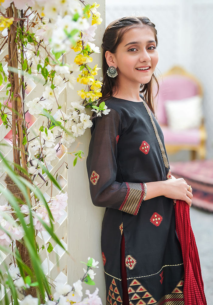 Cotton Jacquard 3 Pc Suit - Wear Ochre