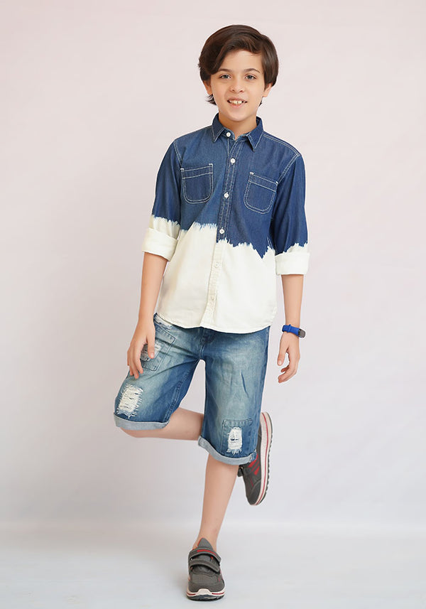 Denim Tie & Dye Shirt - Wear Ochre