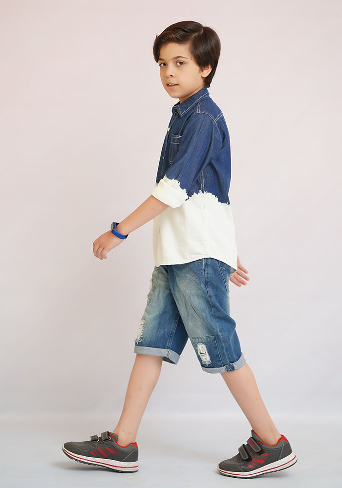 Denim Tie & Dye Shirt - Wear Ochre