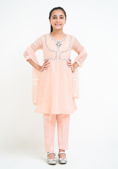 Chiffon Hand Work 3 Pc Suit