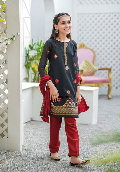 Cotton Jacquard 3 Pc Suit