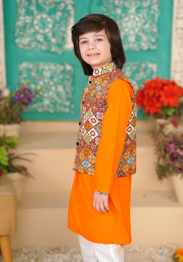 Boys 3 Pc Suit - Wear Ochre