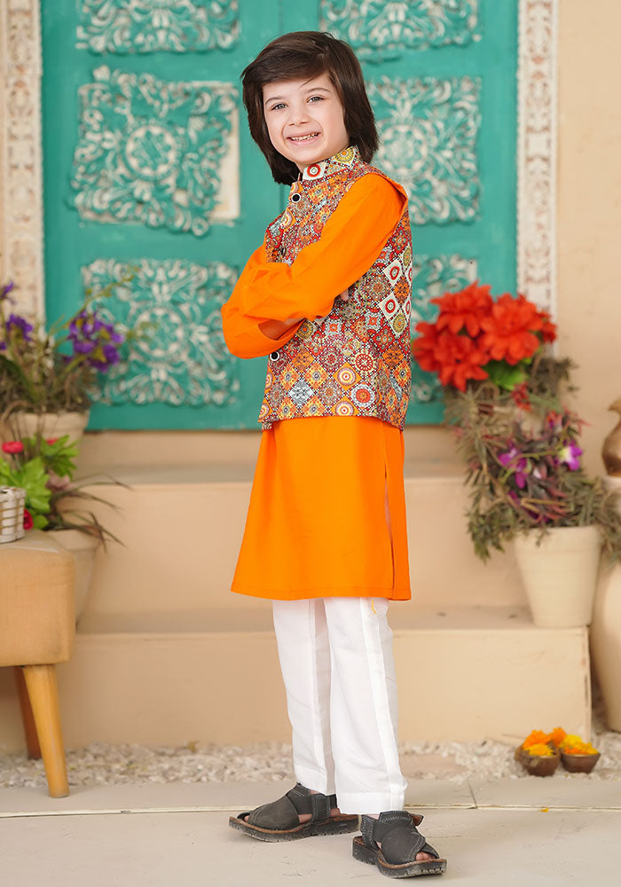 Boys 3 Pc Suit - Wear Ochre