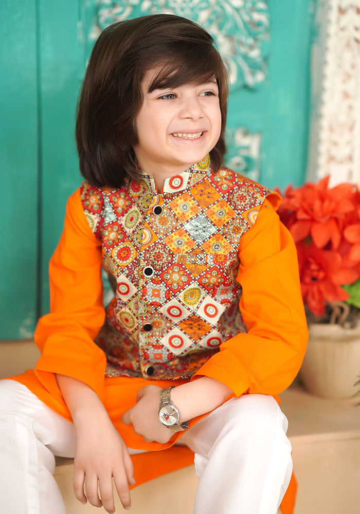 Boys 3 Pc Suit - Wear Ochre