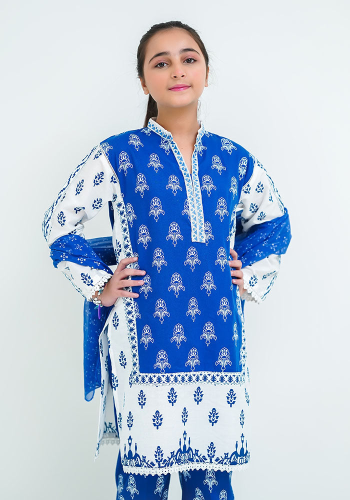 Cotton Printed 3 Pc Suit - Wear Ochre