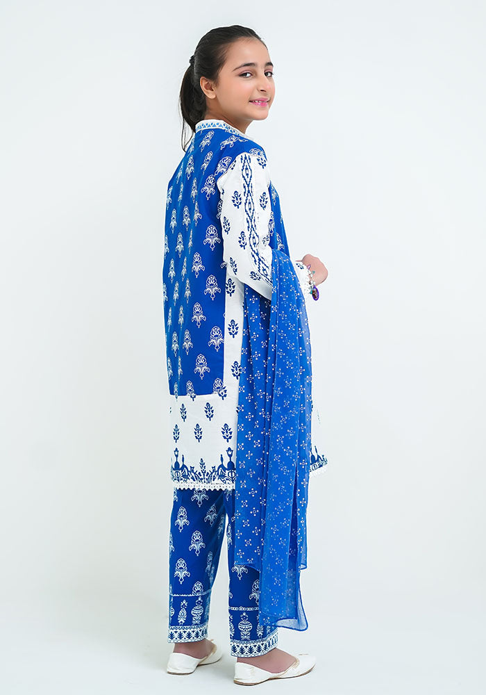 Cotton Printed 3 Pc Suit - Wear Ochre