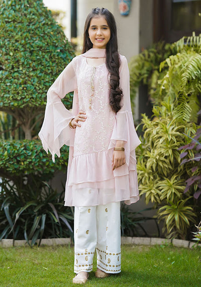 Chiffon Embroidered 3 Pc Suit