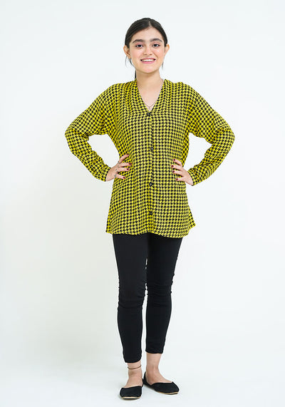 Printed Linen Top