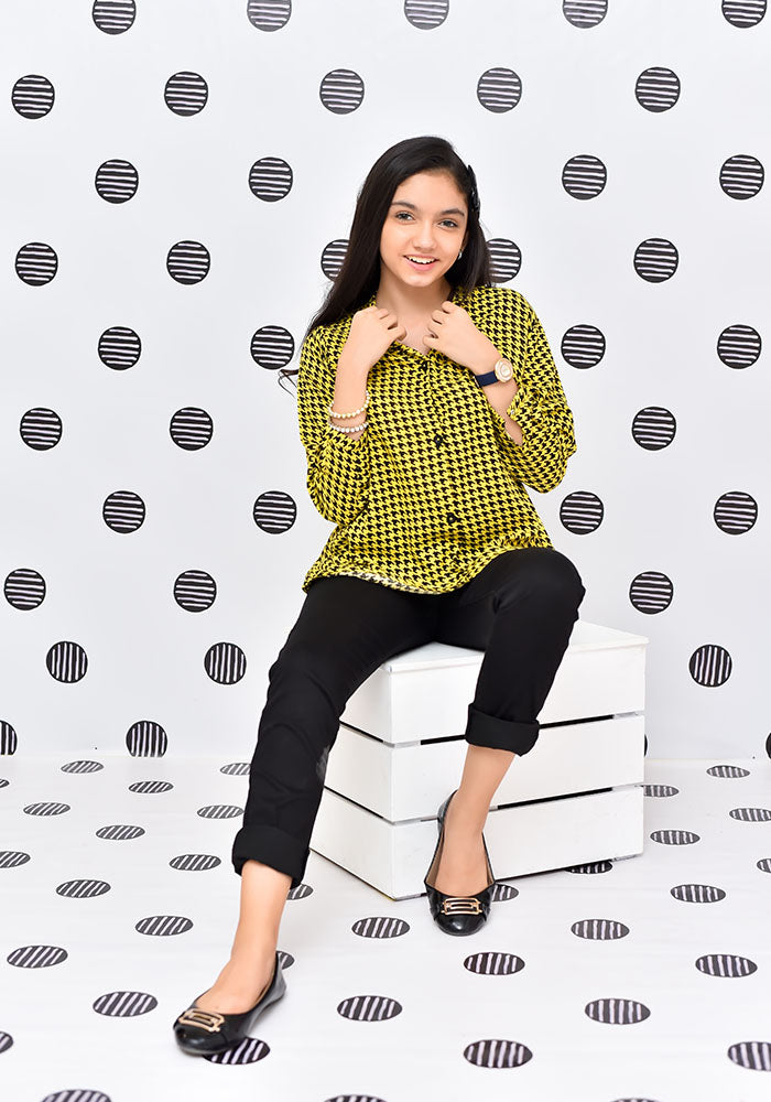 Printed Linen Top - Wear Ochre