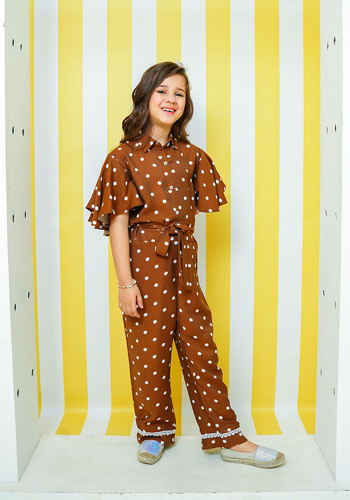 Printed Linen Jumpsuit - Wear Ochre