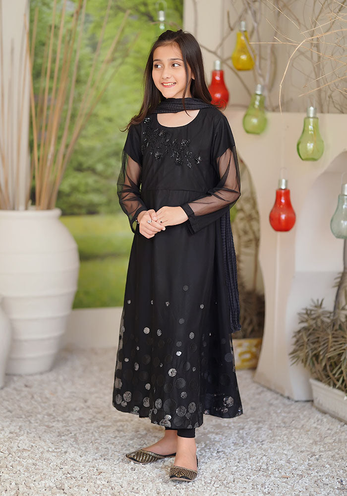 Net Hand Work Top + Dupatta - Wear Ochre