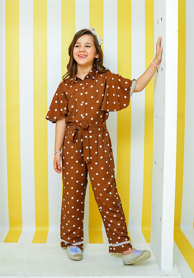 Printed Linen Jumpsuit