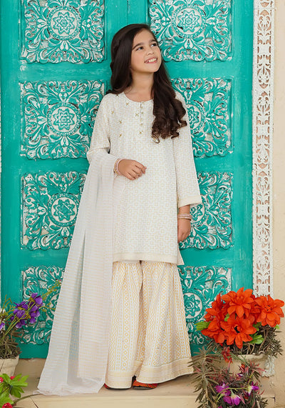 Cotton Crepe Printed 3 Pc Suit