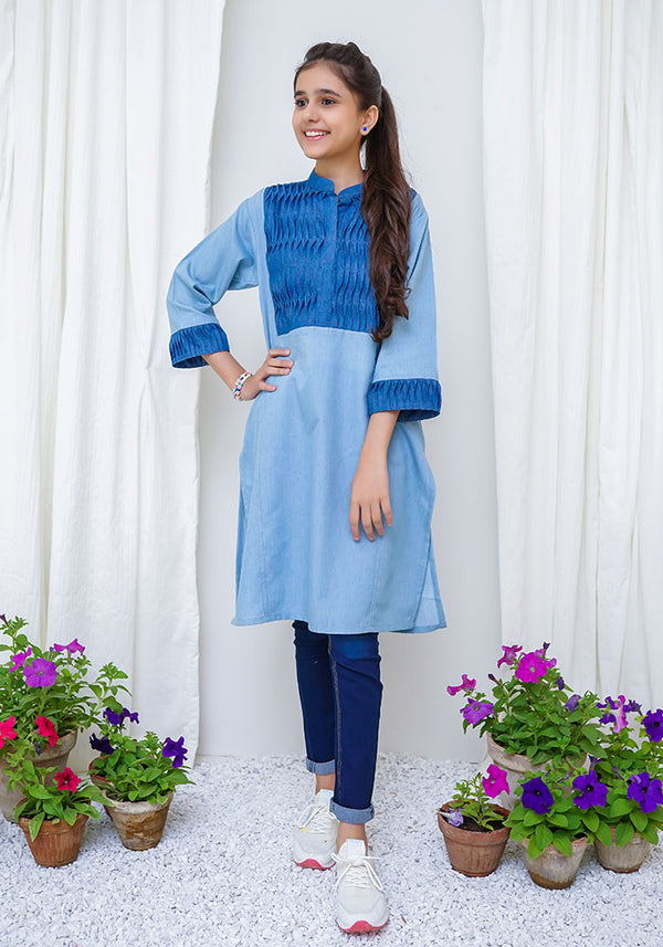 Denim Kurta - Wear Ochre