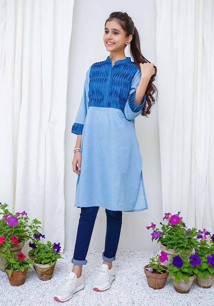 Denim Kurta - Wear Ochre
