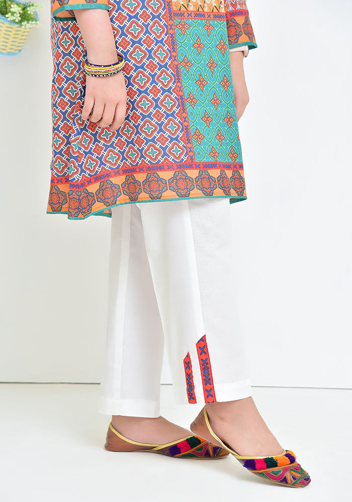 Lawn Digital Printed 3 Pc Suit - Wear Ochre
