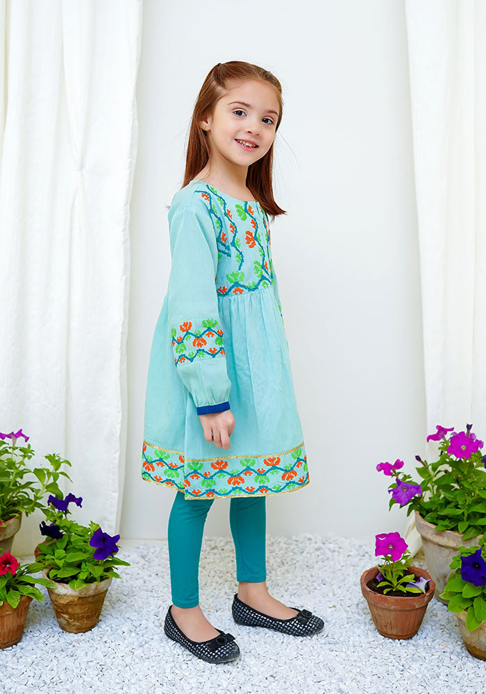 Cotton Embroidered Kurta - Wear Ochre