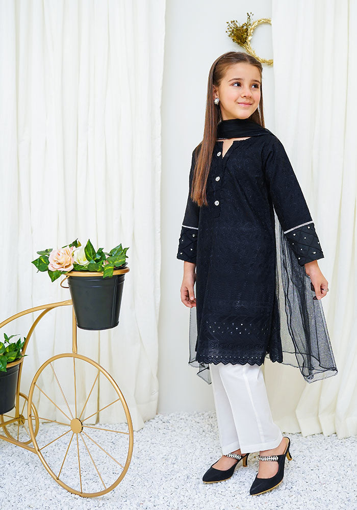 Chikan Kari 3 Pc Suit - Wear Ochre