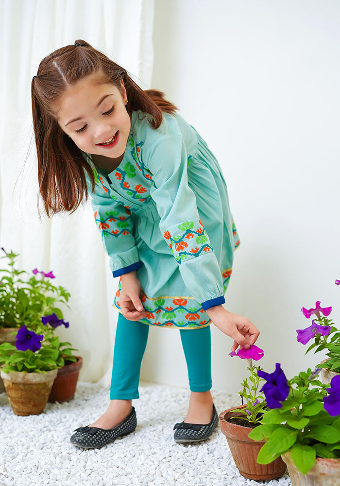 Cotton Embroidered Kurta - Wear Ochre
