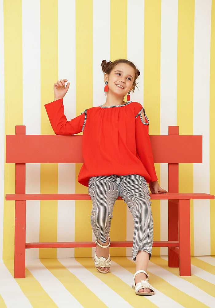 Crepe Top + Printed Pants - Wear Ochre