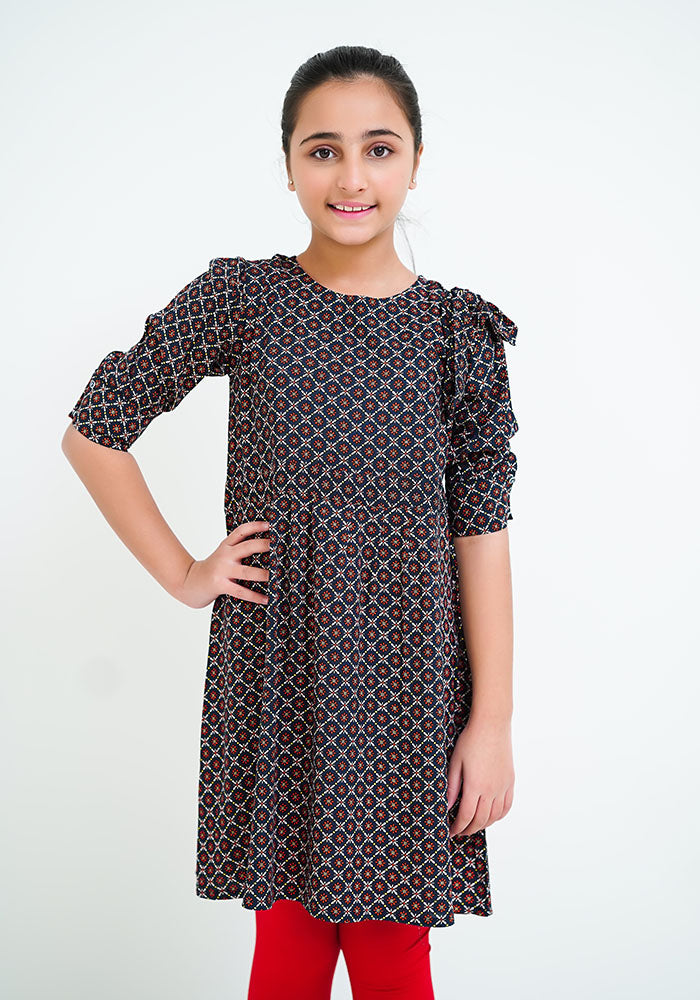Printed Linen Top - Wear Ochre