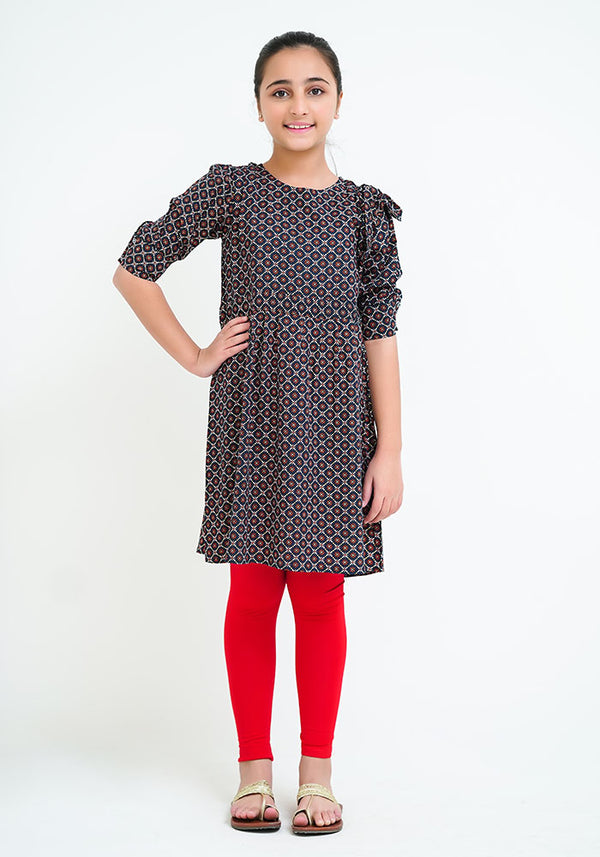 Printed Linen Top